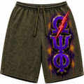Q acid wash shorts