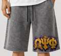 Grey Gold Letter shorts